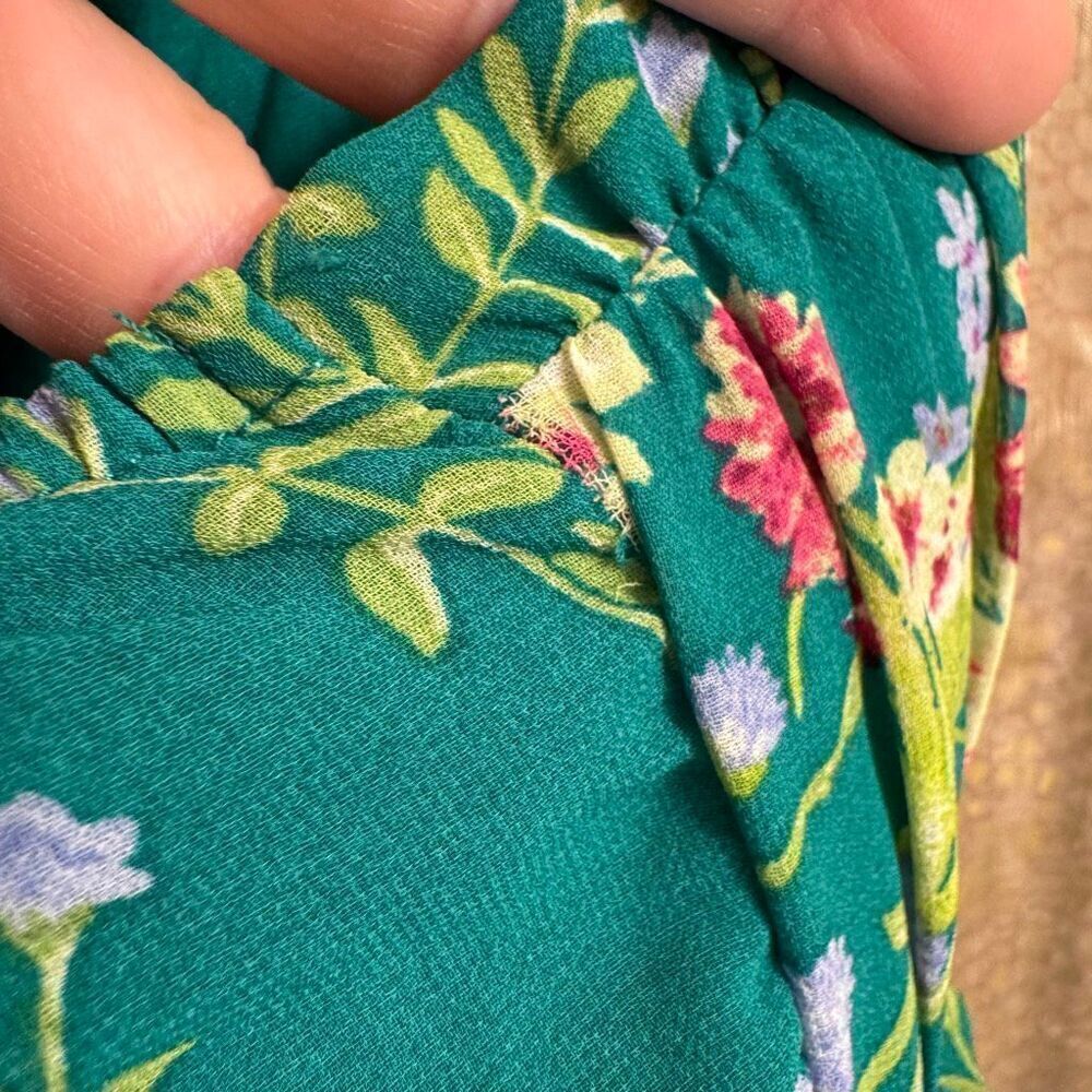 City Studio Teal Green Floral Printed Juniors Babydoll Mini Dress XXL NWT - Picture 9 of 10